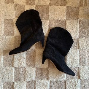 ISABEL MARANT Dernee Suede Ankle Boot Black Sz 38 LIKE NEW!